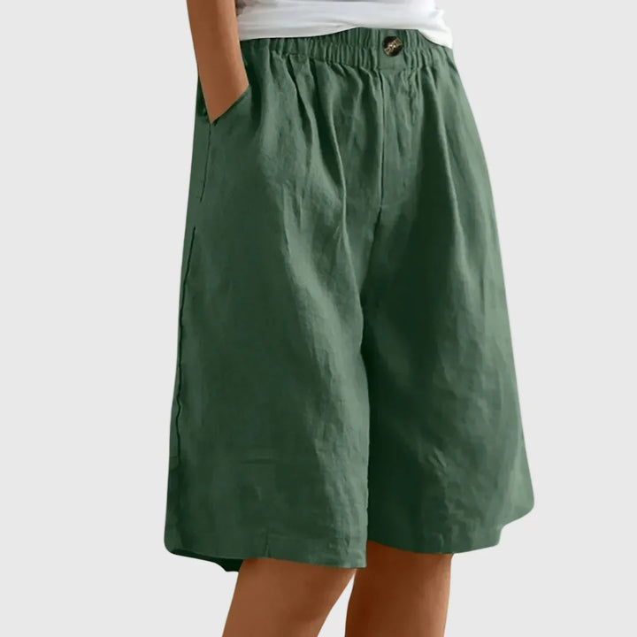 Malena - Pantalones Cortos Holgados con Cintura Elástica
