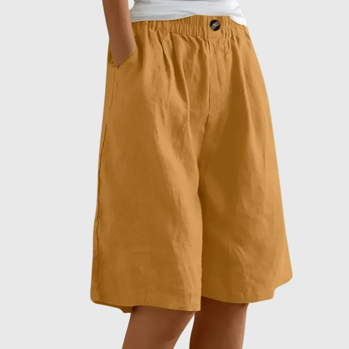 Malena - Pantalones Cortos Holgados con Cintura Elástica