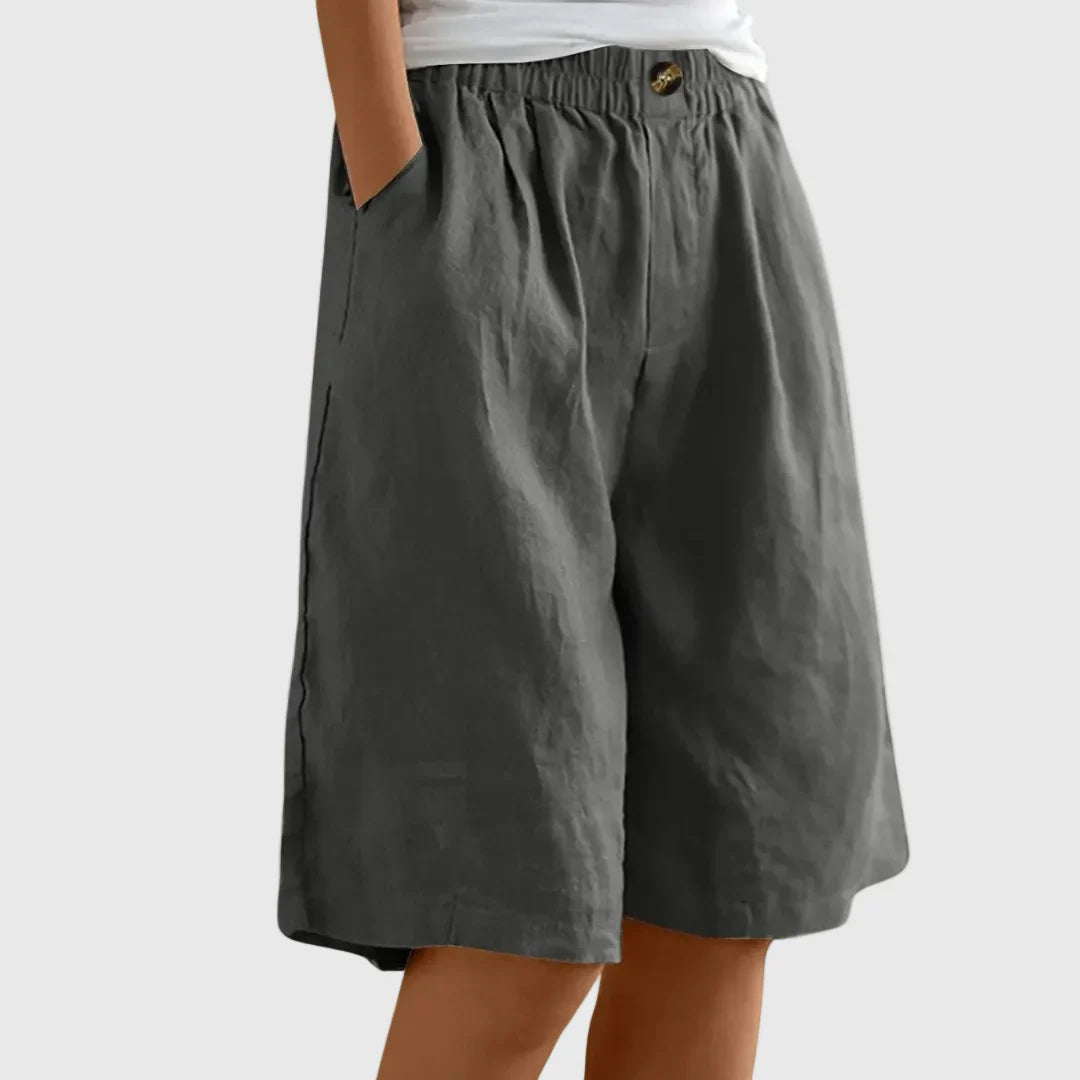 Malena - Pantalones Cortos Holgados con Cintura Elástica