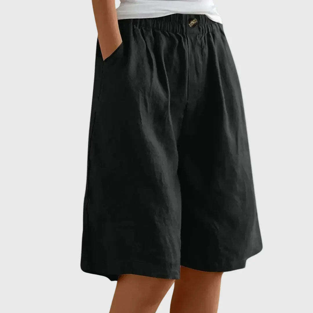 Malena - Pantalones Cortos Holgados con Cintura Elástica