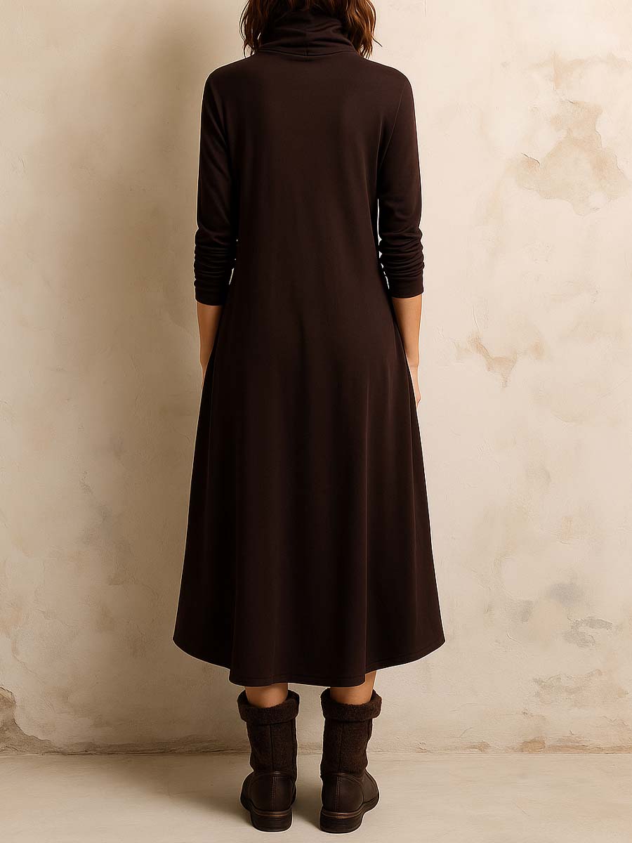 Vestido Midi Boho con Abertura Lateral y Botones