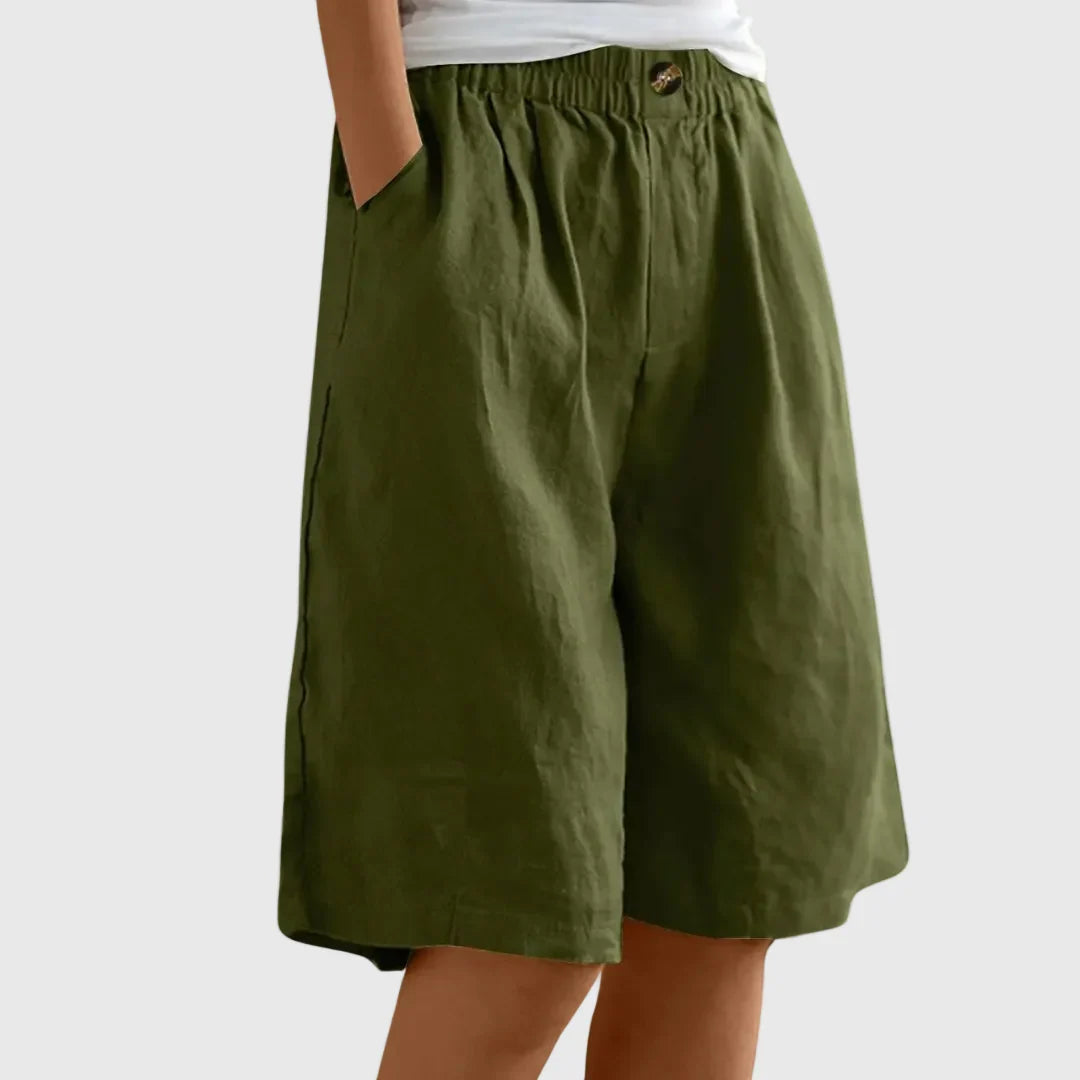Malena - Pantalones Cortos Holgados con Cintura Elástica