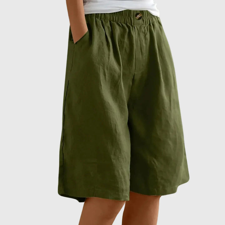 Malena - Pantalones Cortos Holgados con Cintura Elástica