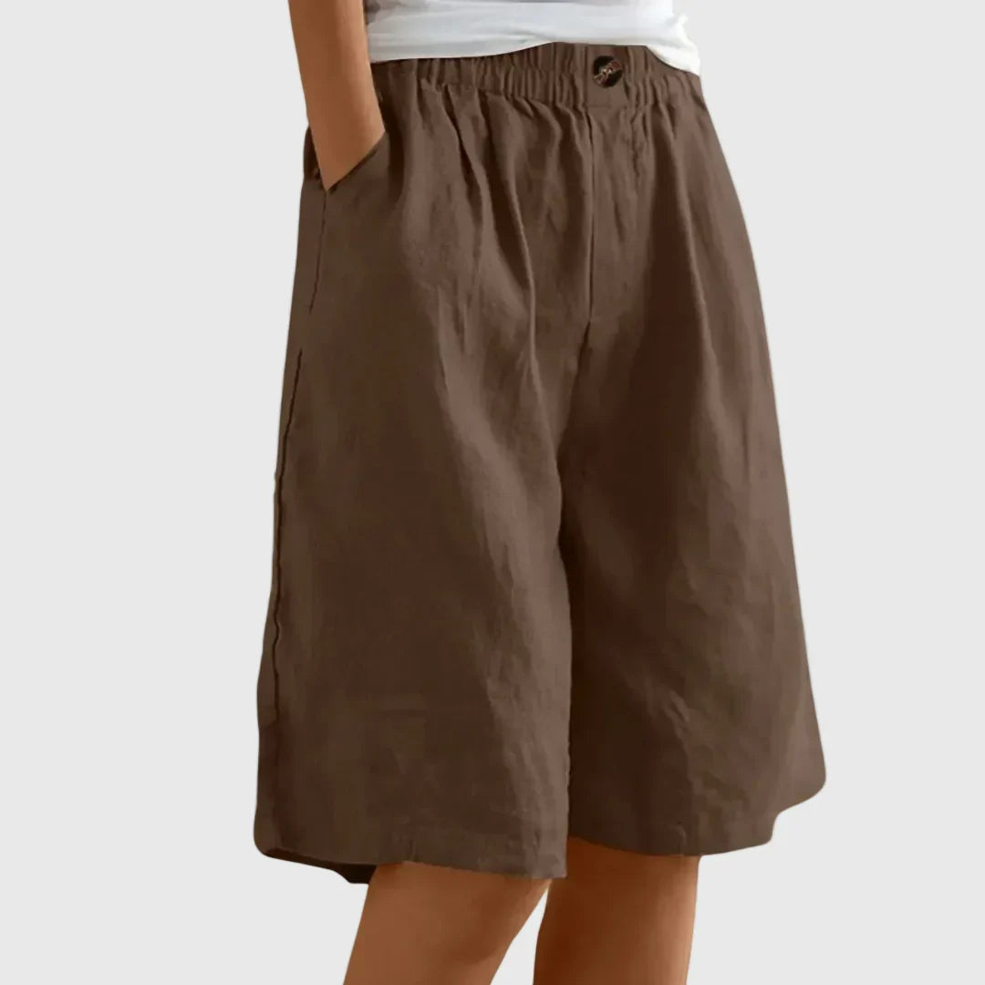 Malena - Pantalones Cortos Holgados con Cintura Elástica