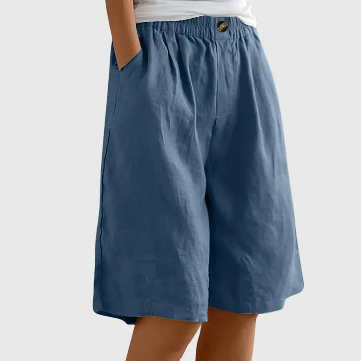 Malena - Pantalones Cortos Holgados con Cintura Elástica