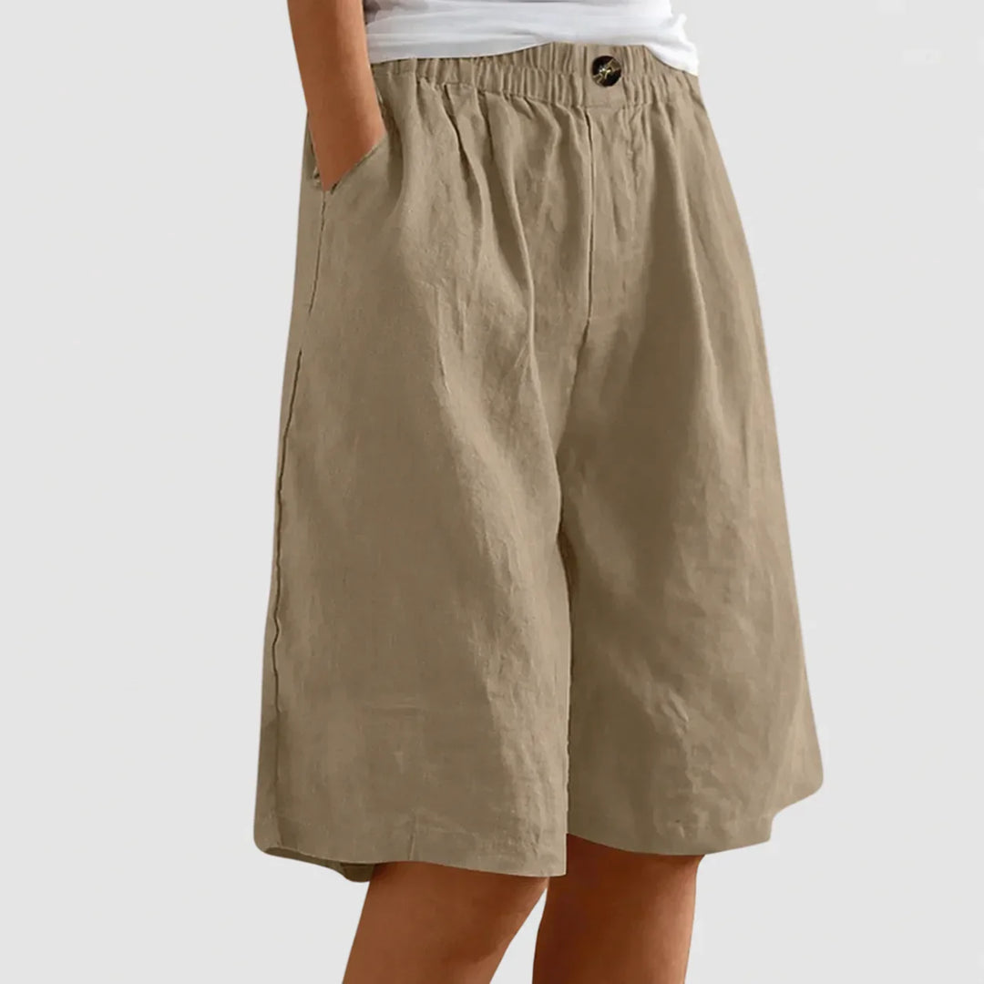 Malena - Pantalones Cortos Holgados con Cintura Elástica