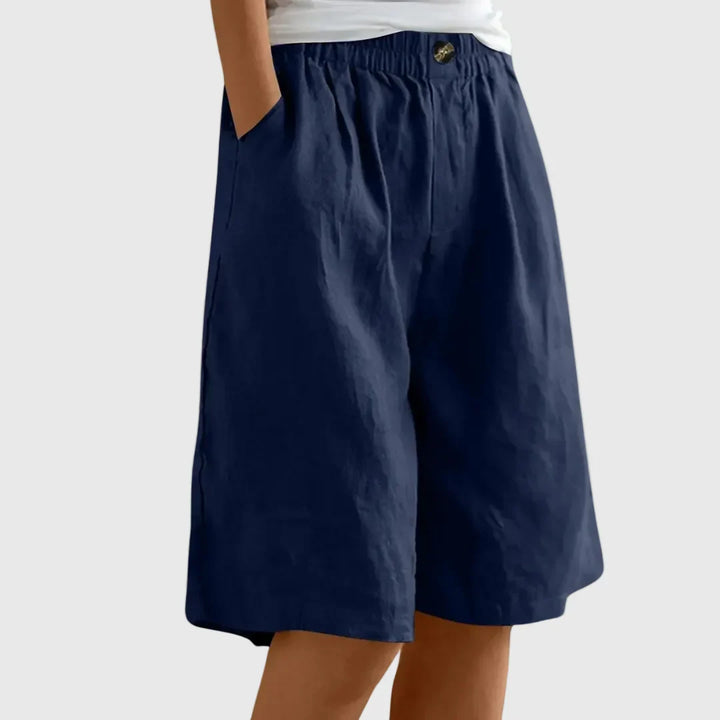 Malena - Pantalones Cortos Holgados con Cintura Elástica