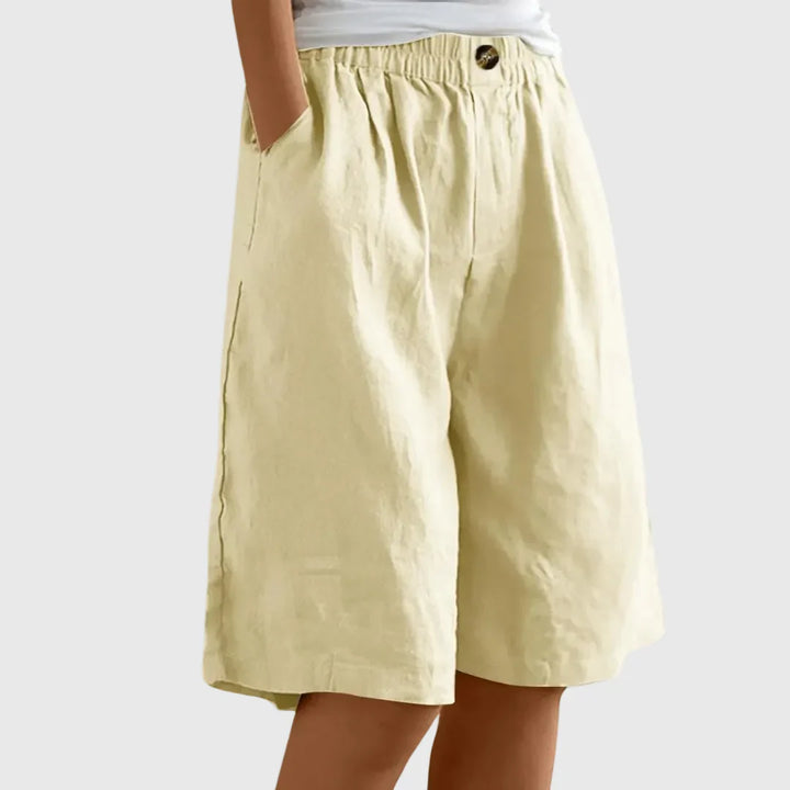Malena - Pantalones Cortos Holgados con Cintura Elástica