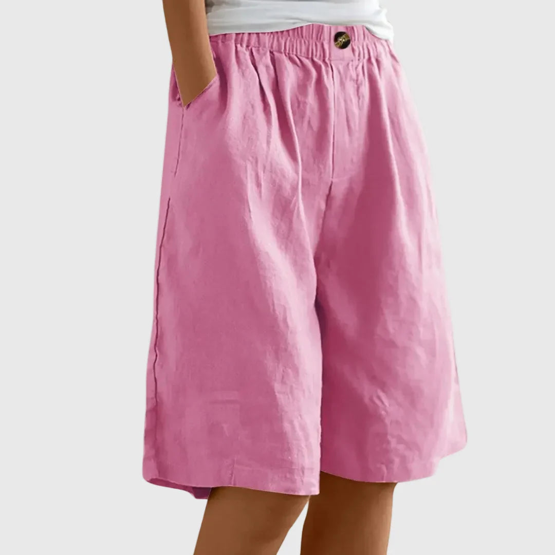 Malena - Pantalones Cortos Holgados con Cintura Elástica