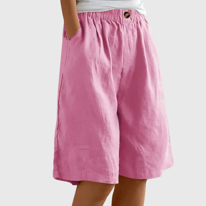 Malena - Pantalones Cortos Holgados con Cintura Elástica