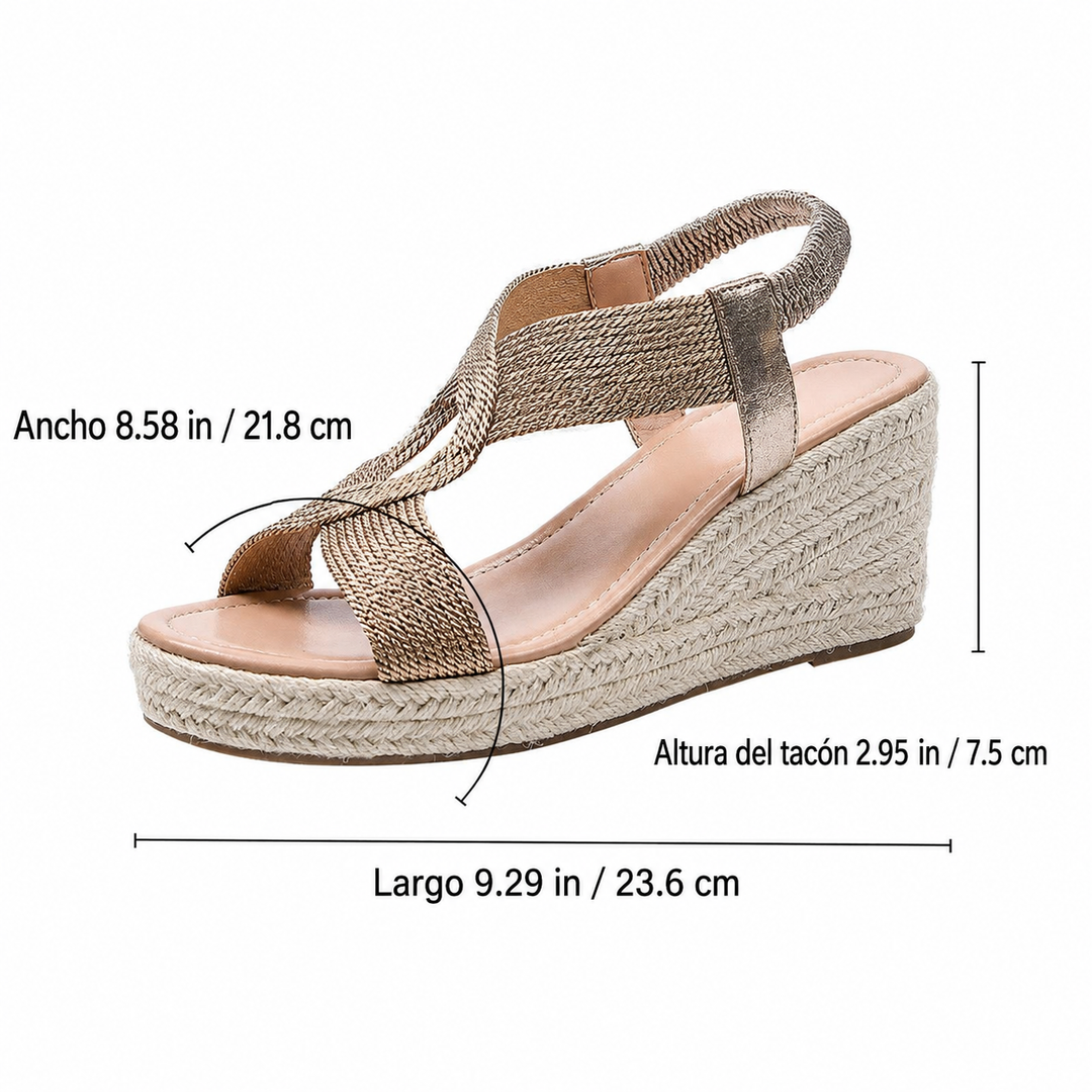 Aroa | sandalias de cuña con trenzado artesanal