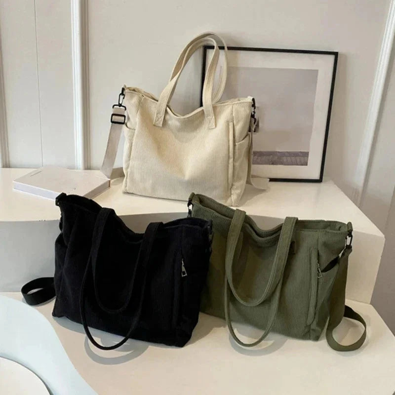 BOLSO TOTE ACANALADO ALMA CON DETALLE DE CUERDA