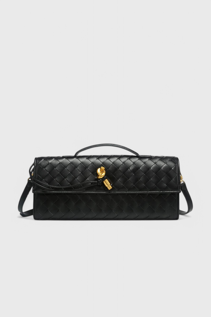 Melanie | Clutch con Detalle de Nudo Dorado