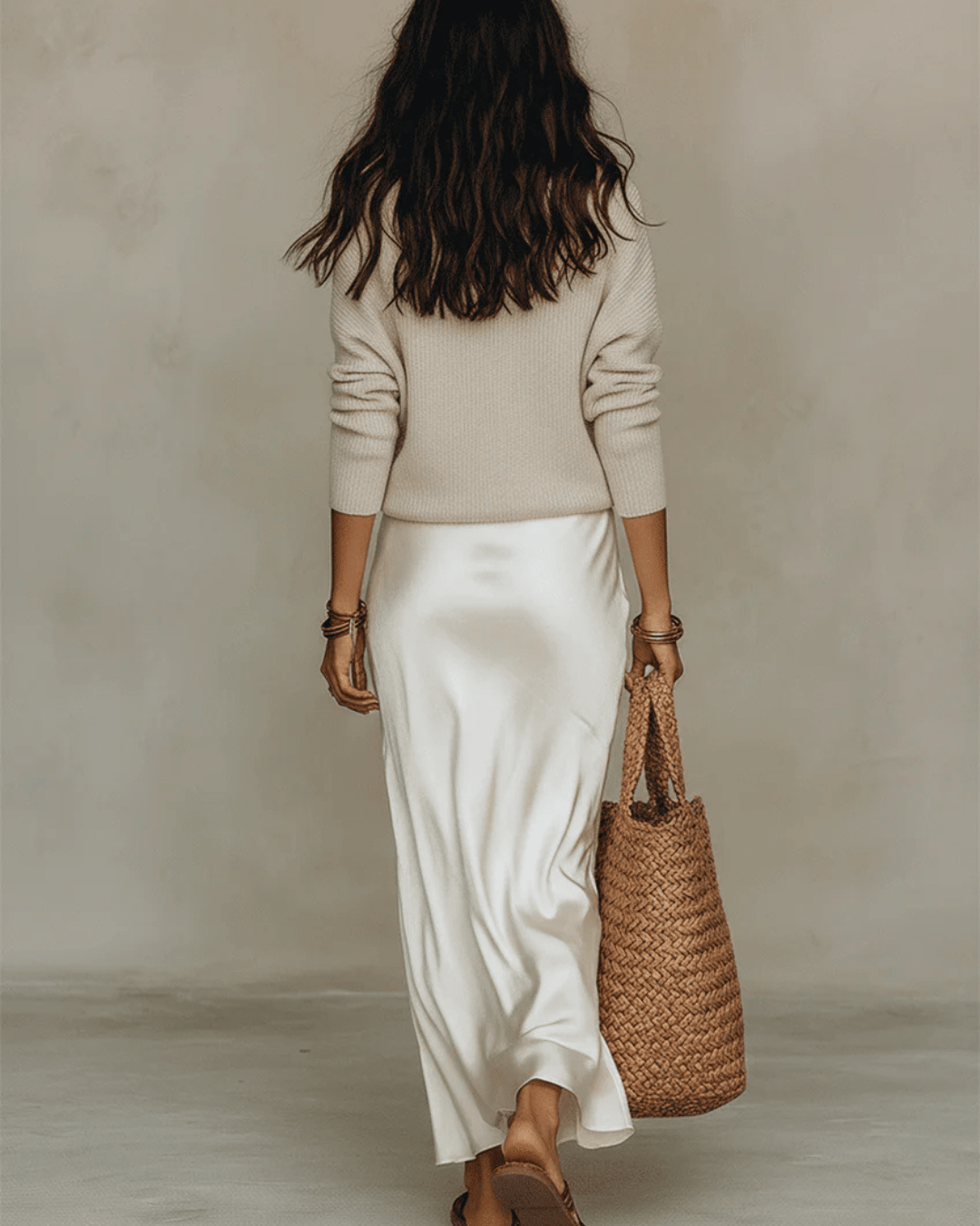 Alma | Vestido Midi Satinado de Lujo