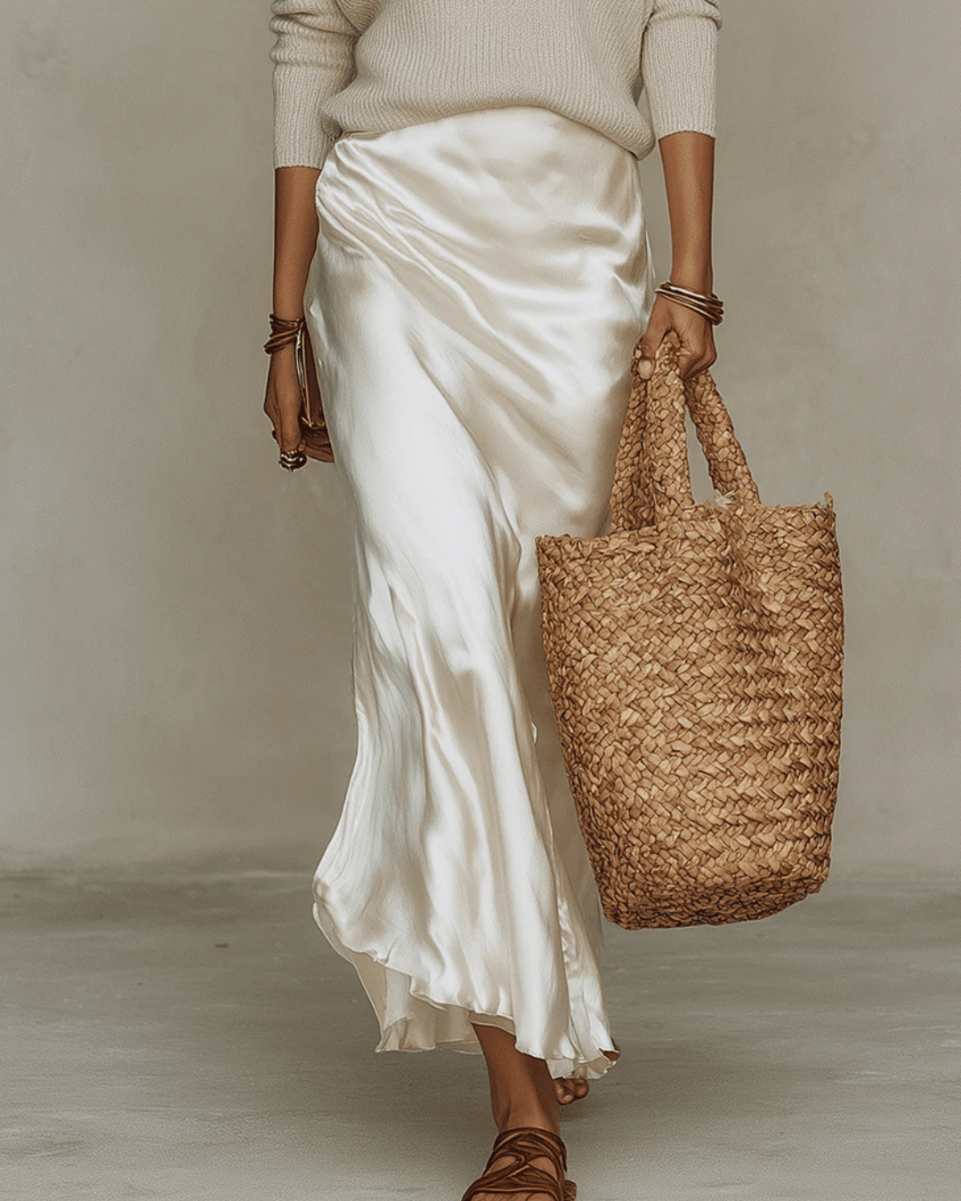 Alma | Vestido Midi Satinado de Lujo