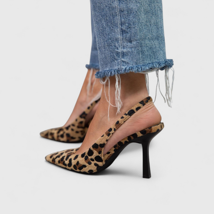 Isabella™ | Tacones Slingback de Leopardo