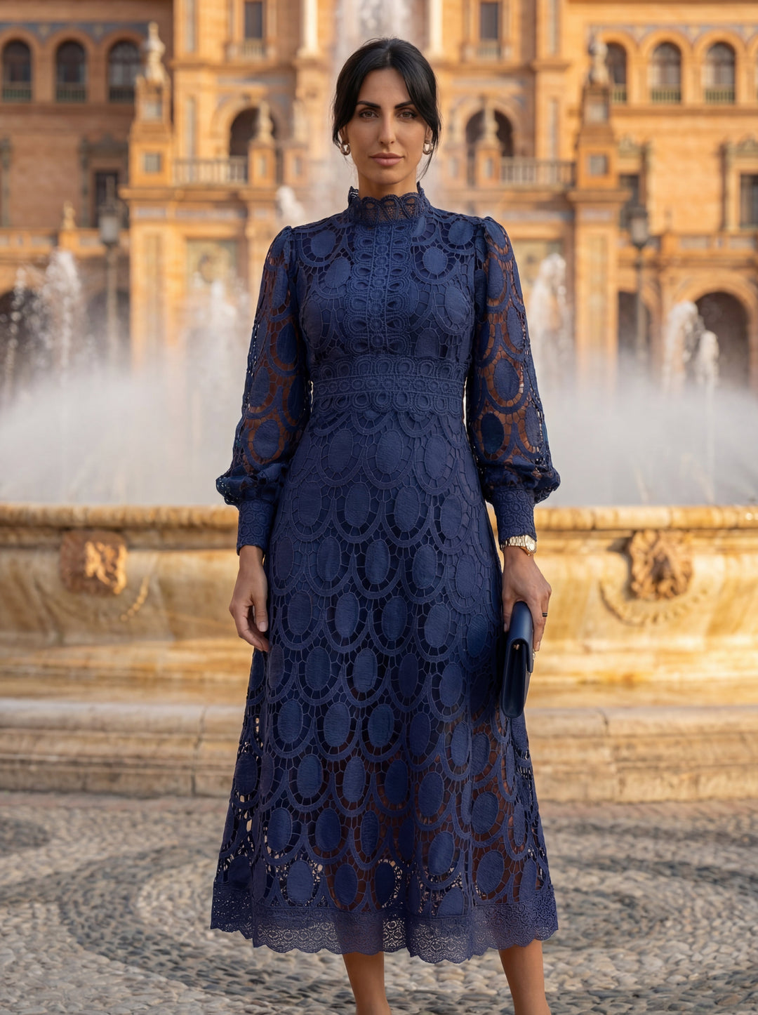 Camila | Vestido Midi de Encaje Exclusivo y Sofisticado