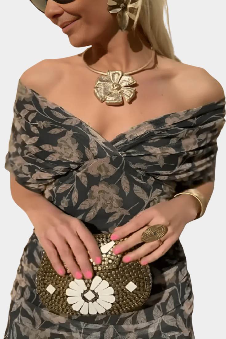 Eloria | Vestido floral de caída vaporosa y etérea