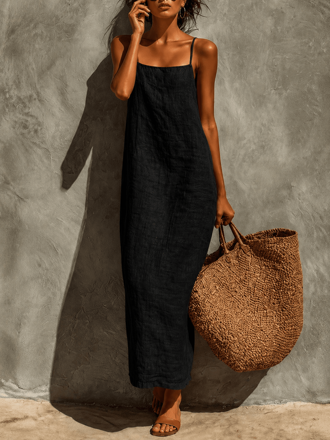 Lina | Vestido boho de algodón con caída fluida
