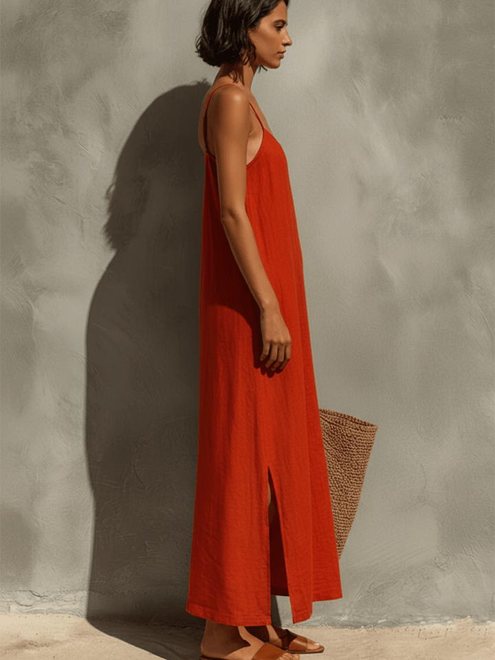 Lina | Vestido boho de algodón con caída fluida