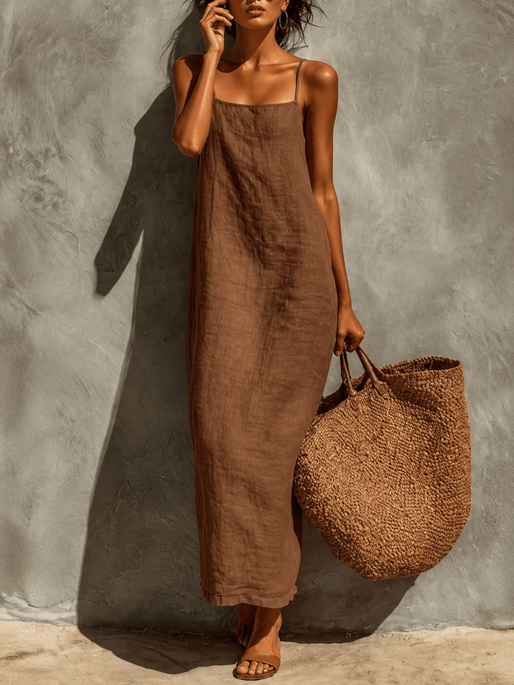 Lina | Vestido boho de algodón con caída fluida