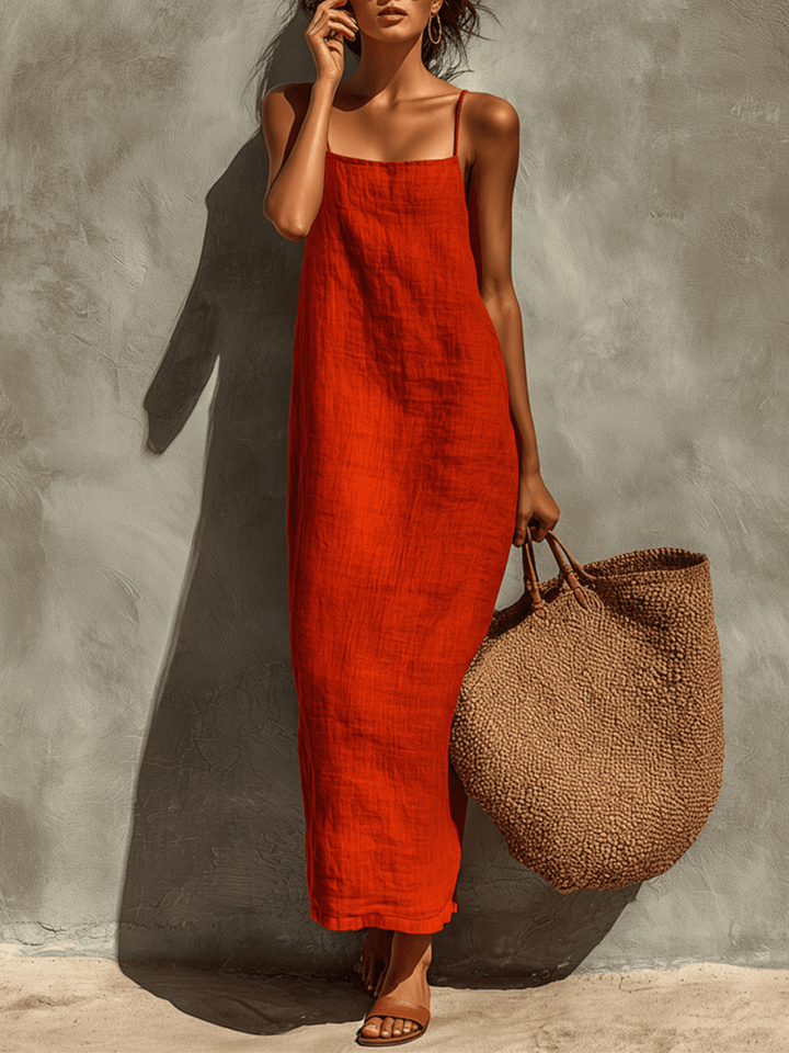 Lina | Vestido boho de algodón con caída fluida