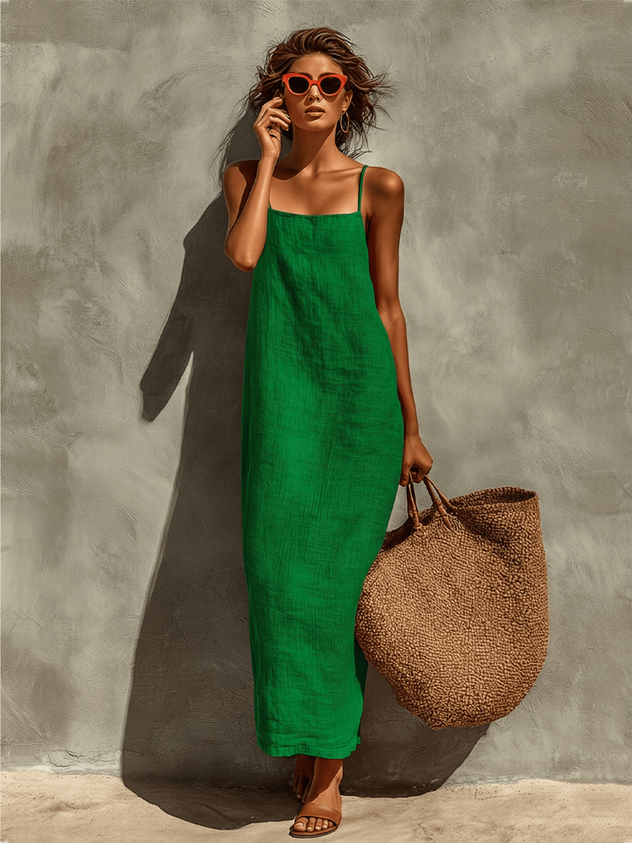 Lina | Vestido boho de algodón con caída fluida