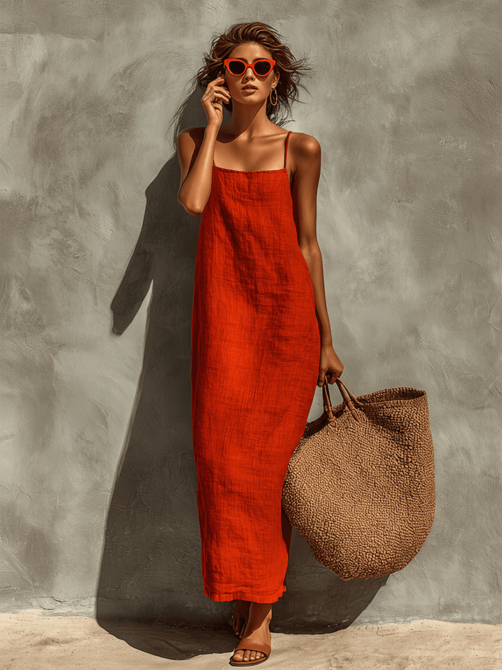 Lina | Vestido boho de algodón con caída fluida