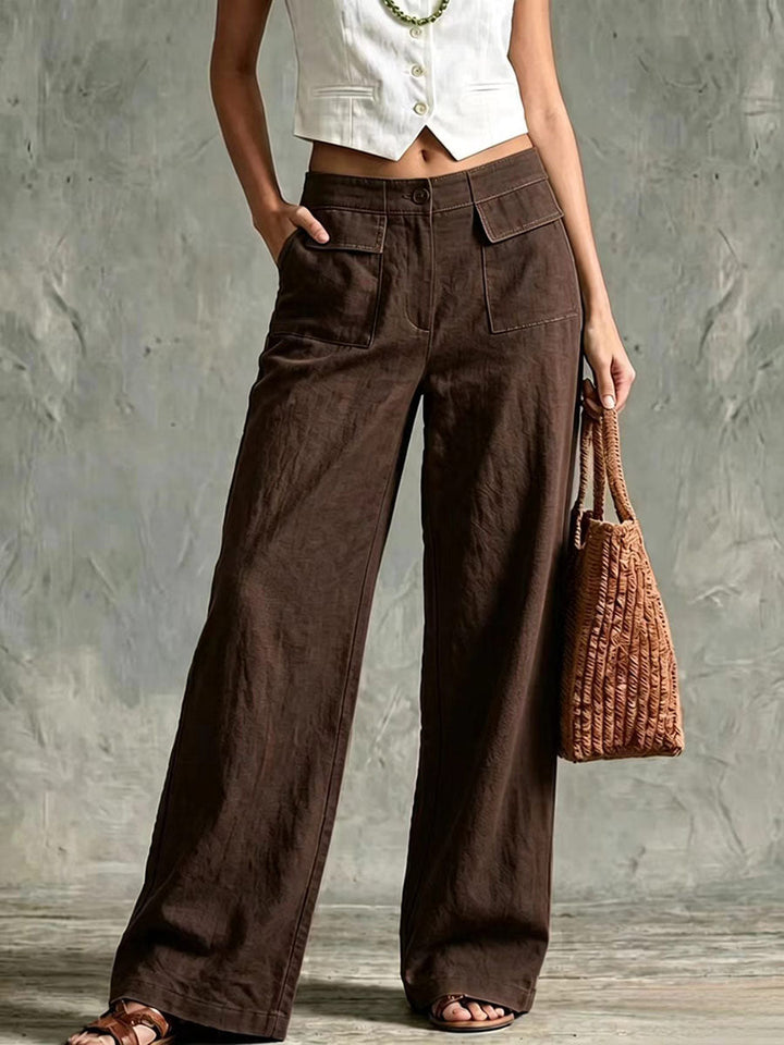 Pantalón de tiro bajo perfecto para el otoño