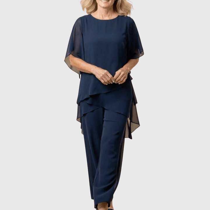 Sofía | Traje Fluido Azul Marino corte Relajado
