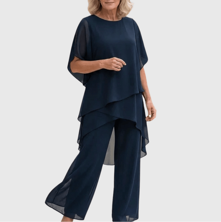Sofía | Traje Fluido Azul Marino corte Relajado